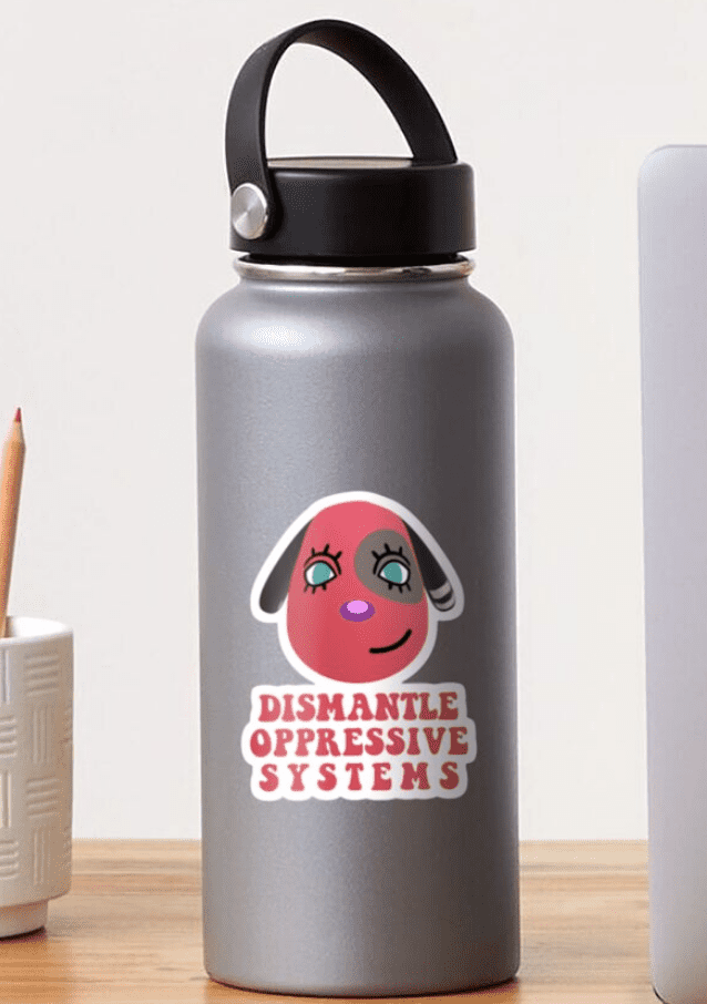 cherry says dismantle oppressive systems! Sticker