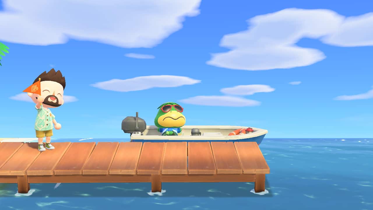 At the pier with Kapp'n Animal Crossing Locations Guide