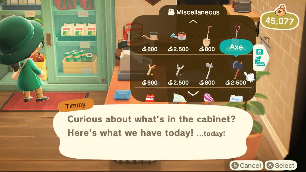 Once you have the crafting recipe for an Axe, you'll also be able to buy one from Nook's Cranny